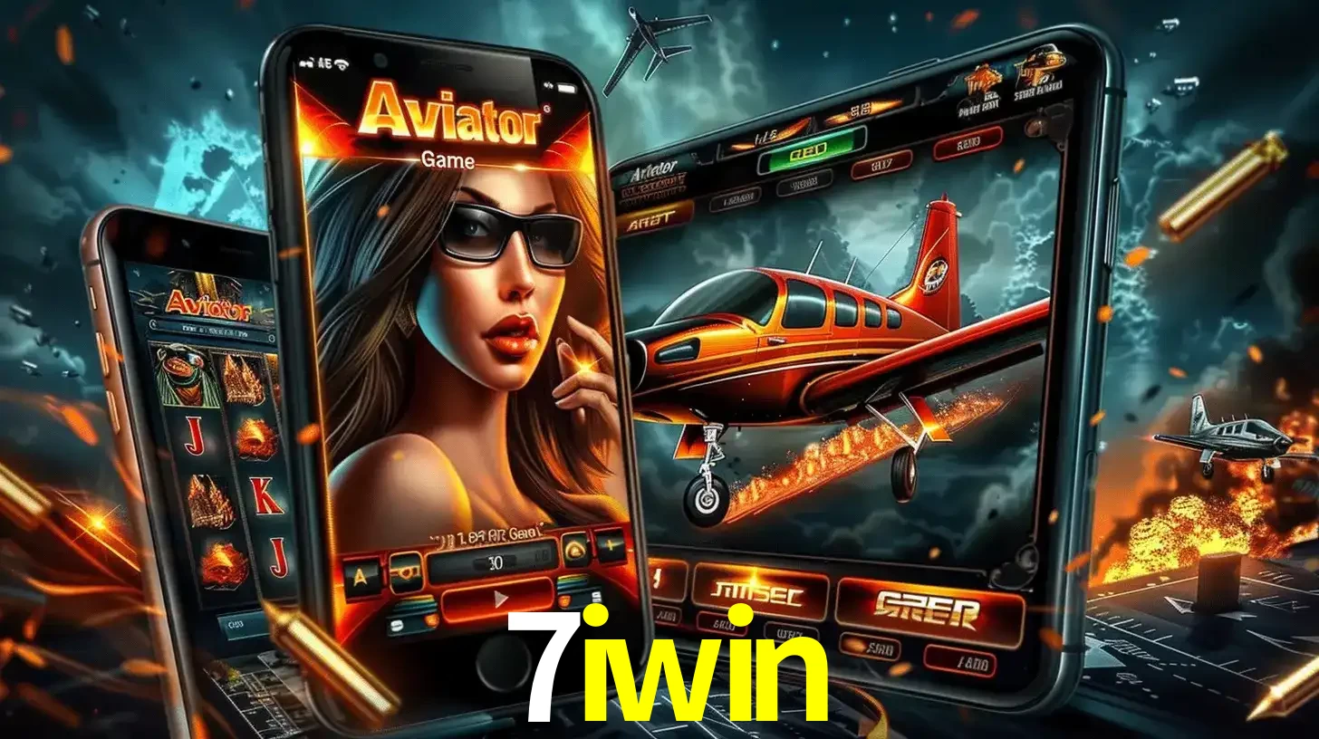 O popular jogo de apostas Aviator exibido em vários celulares e tablets, mostrando a interface emocionante e a ação de voo disponíveis para jogar agora no 7iwin.