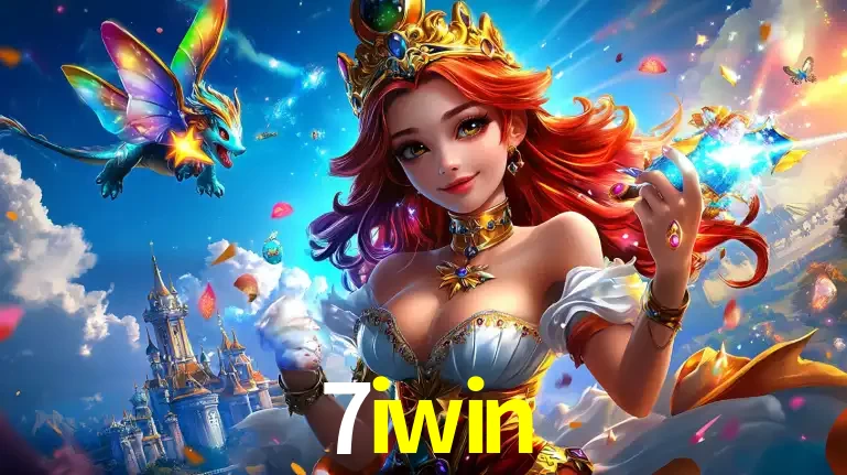 A princesa de um reino de fantasia mágico, com seu pequeno dragão, apresentando um mundo de prêmios encantados nos jogos de caça-níqueis do cassino 7iwin.